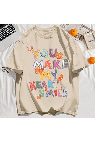 StartMore تي شيرت Y2k Vintage تي شيرت مطبوع عليه Make You My Heart