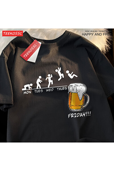 StartMore Y2k Vintage Tişört Tee bira özgürlük var eğlenceli