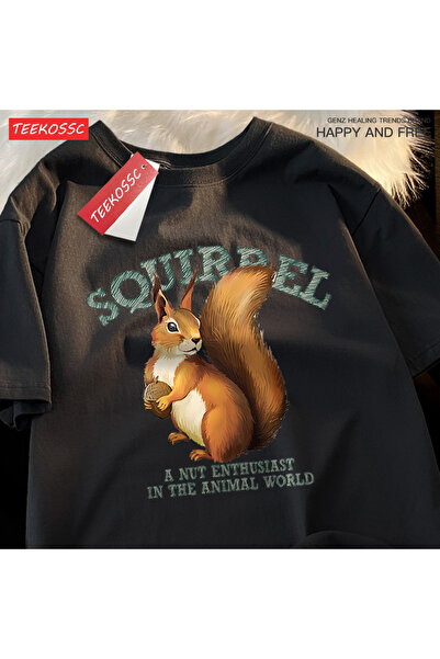 StartMore تي شيرت Y2k Vintage تي شيرت السنجاب لعشاق المكسرات