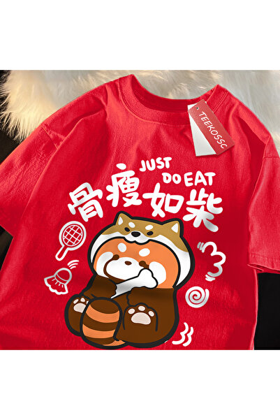 StartMore Y2K Vintage T-Shirt Tee a Weak Raccoon Japanese Style