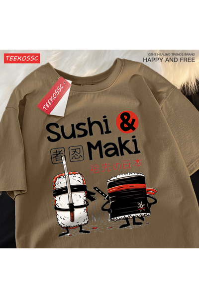 StartMore تي شيرت Y2k Vintage تي شيرت Theduc سوشي وطباعة السوشي
