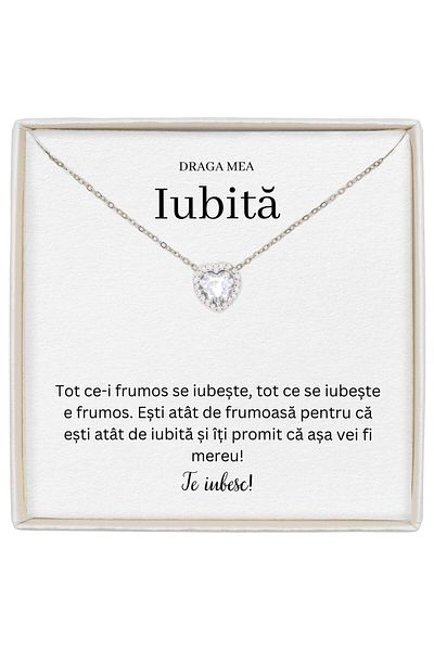 The Jewel Heart Love Necklace For Girlfriend, Modern Design With Heart, 41+5 cm