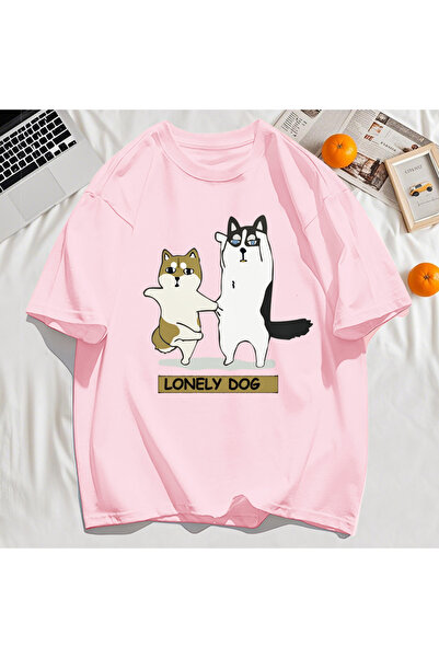 StartMore تي شيرت Y2k Vintage تي شيرت مطبوع عليه Husky وShiba Inu