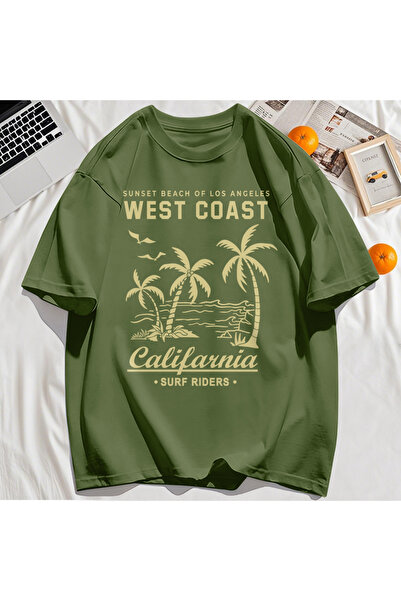 StartMore تي شيرت Y2k Vintage تي شيرت مطبوع عليه ساحل الغرب كاليفورنيا