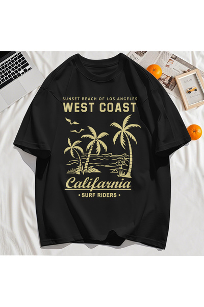 StartMore تي شيرت Y2k Vintage تي شيرت مطبوع عليه ساحل الغرب كاليفورنيا