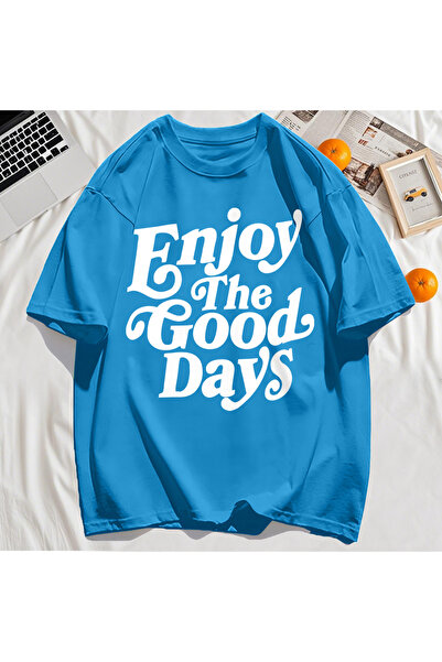 StartMore Y2K Vintage T-Shirt Tee Enjoy a Good Day Letter Print