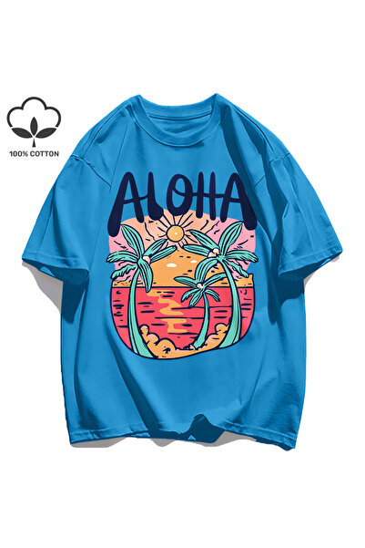 StartMore تي شيرت Y2k Vintage تي شيرت بنمط الشاطئ مطبوع عليه Aloha