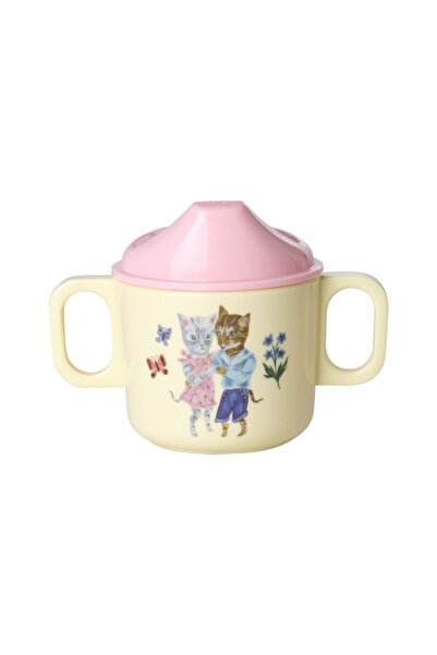 RICE Melamin Çocuk Kapaklı Bardak - Pembe Nathalie Lété