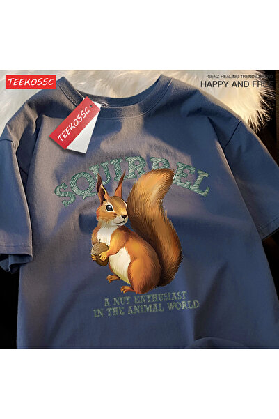 StartMore Y2k Vintage Tişört Tee Sincap bir somun tutkunları