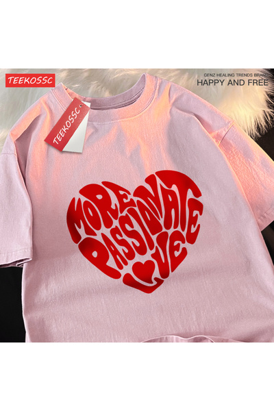 StartMore تي شيرت Y2k Vintage تي شيرت بطباعة الحب الأكثر إثارة