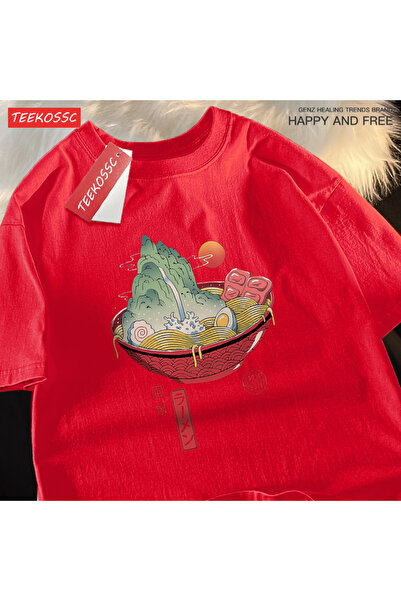 StartMore تي شيرت Y2k Vintage تي شيرت ياباني هاراجوكو نودلز السوشي الطبيعية