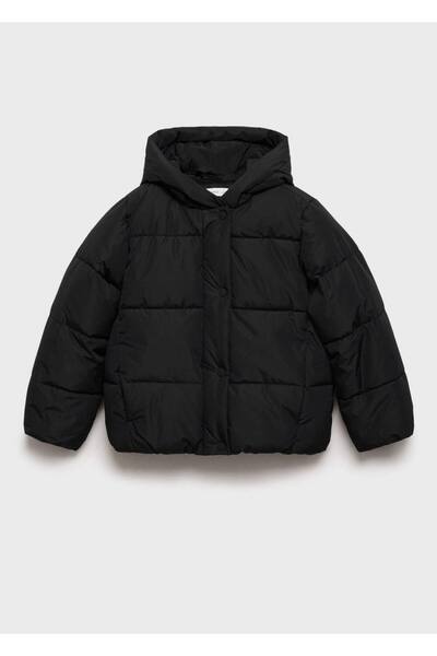 MANGO Kids Kapitone astarlı kapüşonlu palto