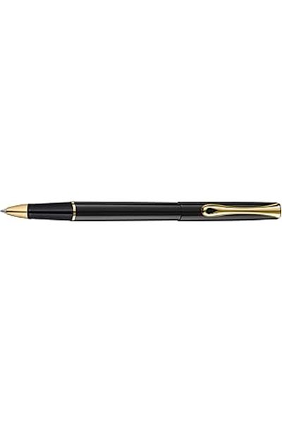 Mu Art Ahşap Diplomat Traveler Black Gold Lacquer Rollerball
