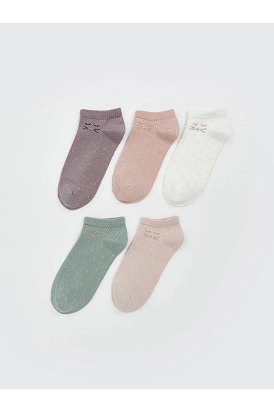 LC Waikiki Lcw Dream Patterned Women's Booties Socks 5-Piece (S5)