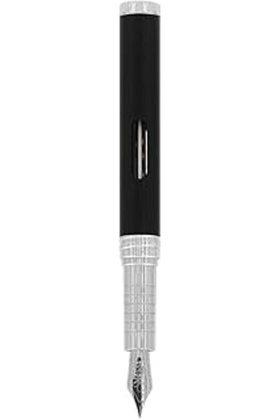 AMAZON TOHUM Diplomat Exus Fountain Pen Stainless Steel Fountain Pen with Ink Glass Black/Nib Fidelity: F/Fountain K