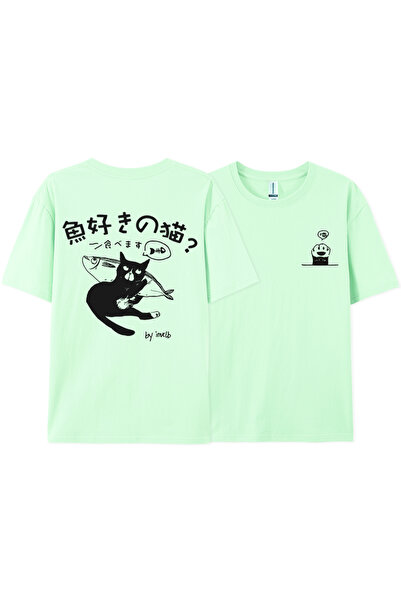 StartMore Y2K Vintage T-Shirt Tee Harajuku Black Cat Print