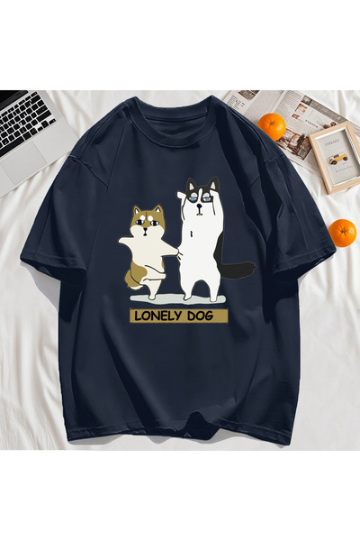 StartMore تي شيرت Y2k Vintage تي شيرت مطبوع عليه Husky وShiba Inu