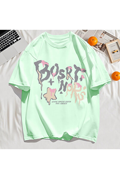 StartMore Y2K Vintage T-Shirt Tee Hash Letter Bosrt Nqrs Print