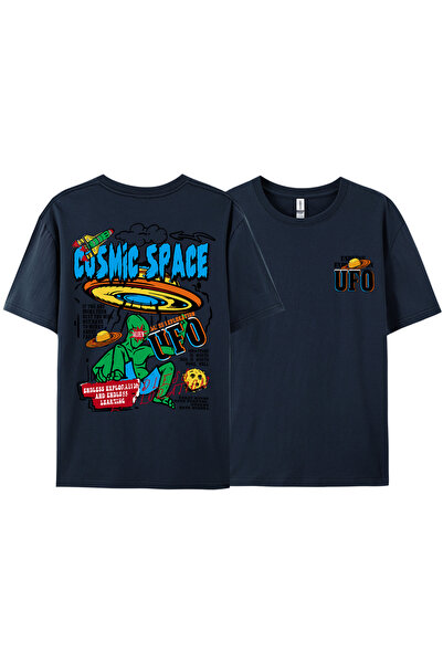 StartMore تي شيرت Y2k Vintage تي شيرت الفضاء الكوني UFO