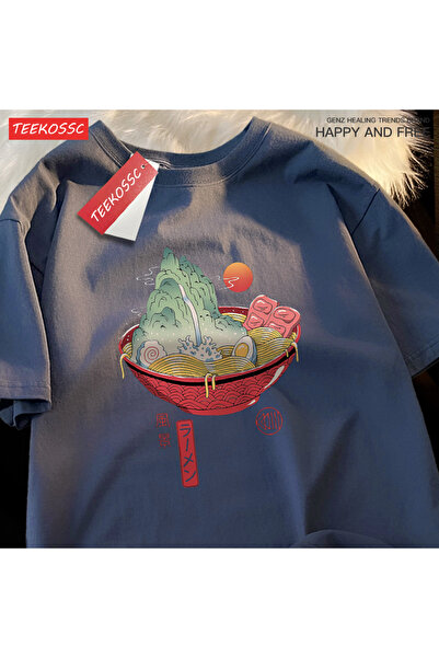 StartMore تي شيرت Y2k Vintage تي شيرت ياباني هاراجوكو نودلز السوشي الطبيعية