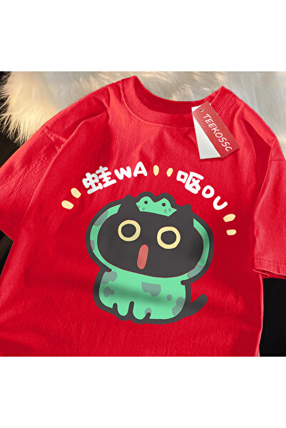 StartMore تي شيرت Y2k Vintage تي شيرت لعب الأدوار على شكل قطة ضفدع