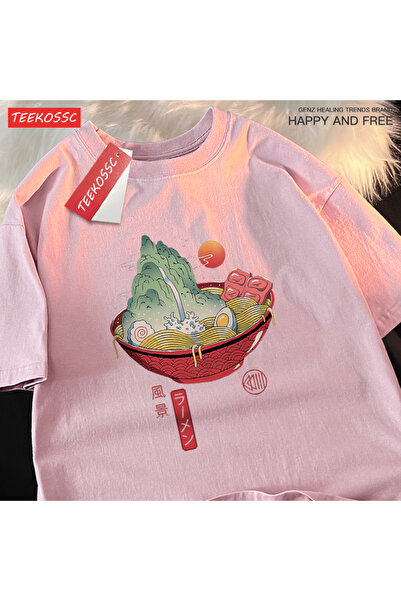 StartMore تي شيرت Y2k Vintage تي شيرت ياباني هاراجوكو نودلز السوشي الطبيعية