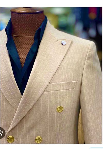 ENRICO MASAROTTI Striped Double-breasted Suit