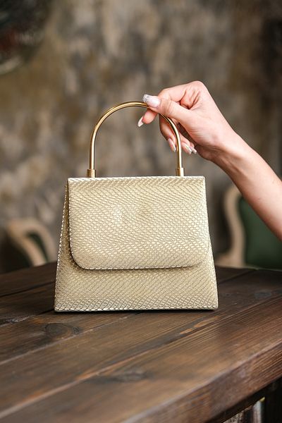 ROZA CANTA Γυναικείο χρυσό βραδινό φόρεμα Simkum Clutch Clutch Τσάντα Portfolio