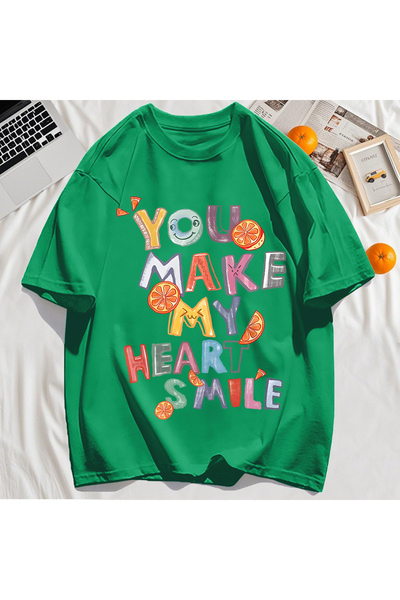 StartMore تي شيرت Y2k Vintage تي شيرت مطبوع عليه Make You My Heart