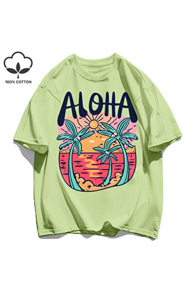 StartMore Y2K Vintage T-Shirt Tee Beach Style Aloha Prints