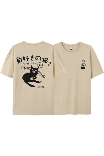 StartMore تي شيرت Y2k Vintage تي شيرت Harajuku بطبعة قطة سوداء