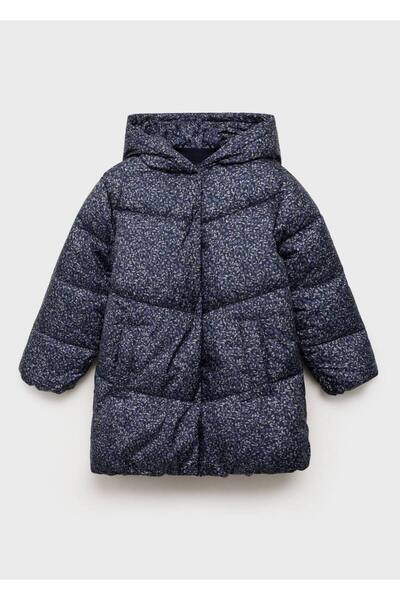 MANGO Kids Çiçek desenli palto