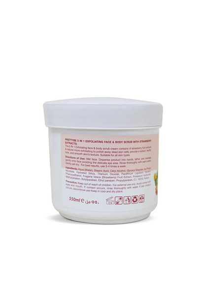 Pretty Pretty B 5 in 1 Strawberry Face & Body Scrub 550ml