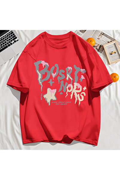 StartMore تي شيرت Y2k Vintage تي شيرت مطبوع عليه حرف Hash Bosrt Nqrs