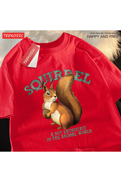 StartMore تي شيرت Y2k Vintage تي شيرت السنجاب لعشاق المكسرات