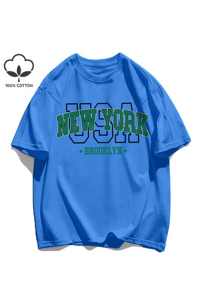 StartMore تي شيرت Y2k Vintage تي شيرت مطبوع عليه New York Brookl Yn