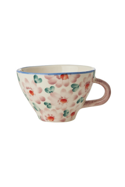 RICE El Yapımı Seramik Fincan - Pembe Çiçek