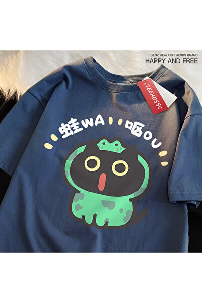 StartMore تي شيرت Y2k Vintage تي شيرت لعب الأدوار على شكل قطة ضفدع