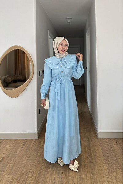 Büşra Fashion Bebe Yaka Tesettür Elbise