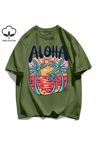 StartMore تي شيرت Y2k Vintage تي شيرت بنمط الشاطئ مطبوع عليه Aloha