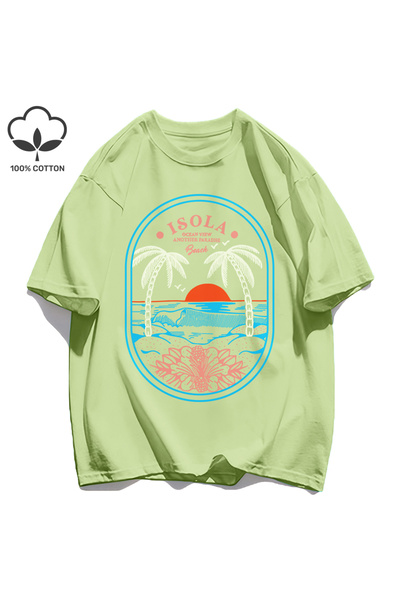 StartMore تي شيرت Y2k Vintage تي شيرت Ocean Vibw Paradibe آخر