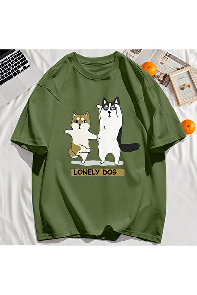 StartMore تي شيرت Y2k Vintage تي شيرت مطبوع عليه Husky وShiba Inu
