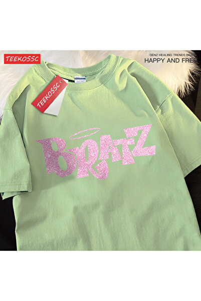 StartMore Y2K Vintage T-Shirt Tee Pink Cartoon Letters Bratz