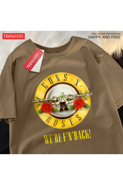 StartMore تي شيرت Y2k Vintage تي شيرت Guns n 'roses نحن العودة