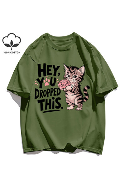 StartMore Y2K Vintage T-Shirt Tee Hey He Left This Print Basics