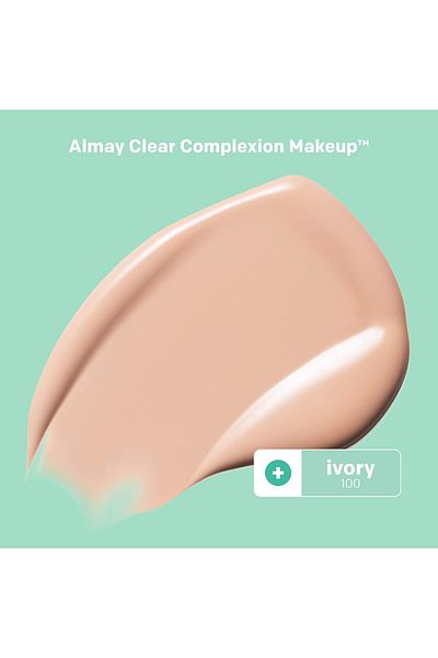ALMAY Clear Complexion Acne Foundation Makeup with Salicylic Acid - Medium Coverage - Ivory
