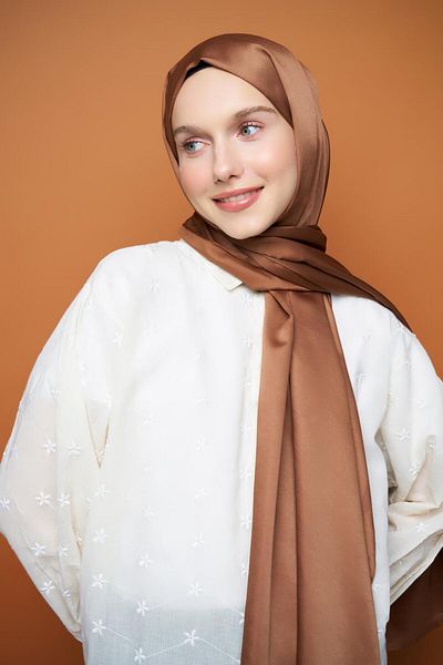 Modakaşmir شال سلسلة الحرير المزدوج