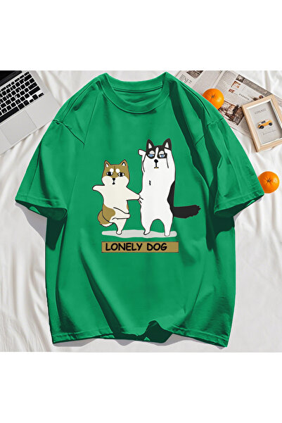 StartMore تي شيرت Y2k Vintage تي شيرت مطبوع عليه Husky وShiba Inu