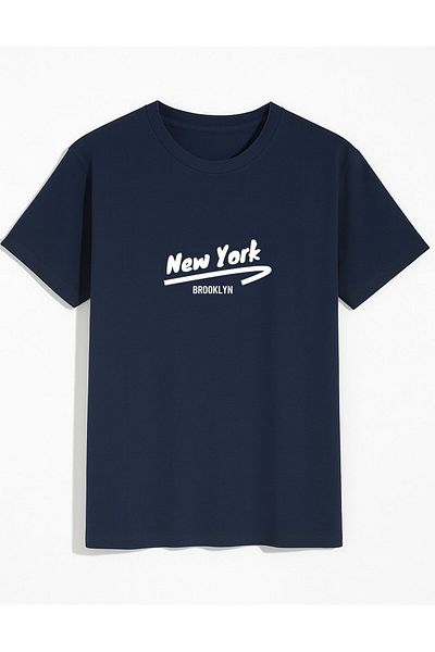 AFROGİYİM Unisex New York εμπριμέ μπλουζάκι