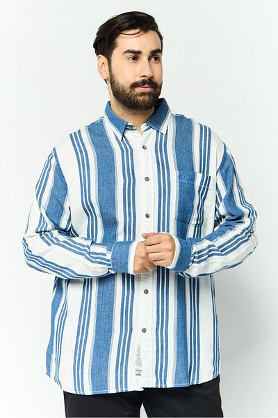 La Martina Men Tailored Fit Long Sleeves Stripe Casual Shirt, Multicolor